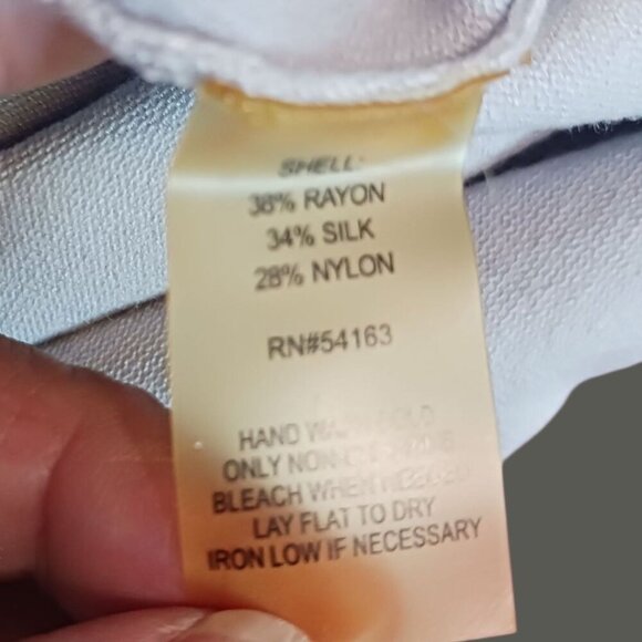 Calvin Klein Womens Short Sleeve Knit Top Silver PMedium - Picture 5 of 8